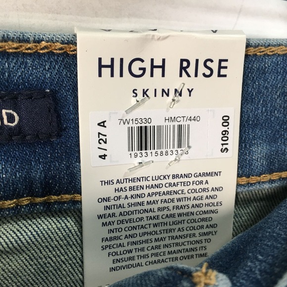 Lucky Brand High Rise Denim Mom Jean, Women's Size 4/27 Ankle - Blue - Picture 7 of 14